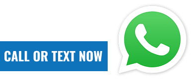 WhatsApp logo next to a blue box with white text that says "CALL OR TEXT NOW.